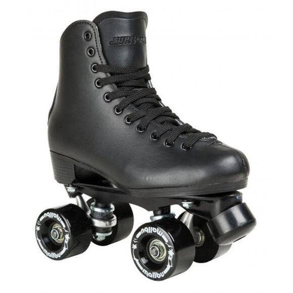 Sure-Grip Malibu Quad Roller Skates Lace Up Skating Trendy Black Size 7 - Picture 1 of 11